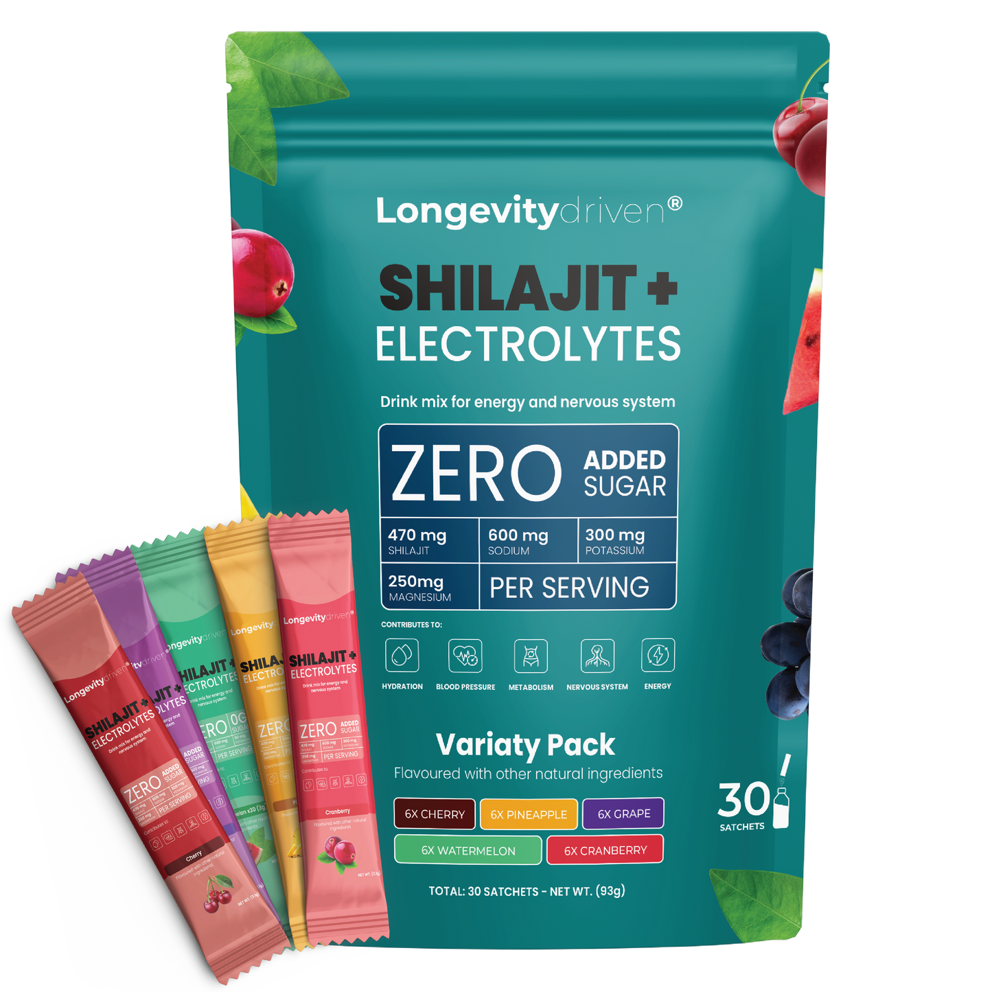 Shilajit+ Electrolytes Variety Pack 30 Servings